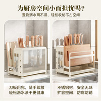 帅仕 厨房刀架置物架 黑色 27cm 壁挂式 含4钩