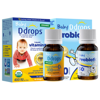 Ddrops 滴卓思婴儿维生素D3滴剂400IU 2.5ml+益生菌滴剂7.5ml
