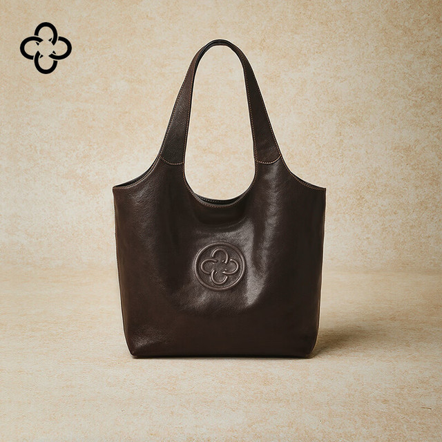 CASSILE 卡思乐托特包女植鞣羊皮大容量单肩包