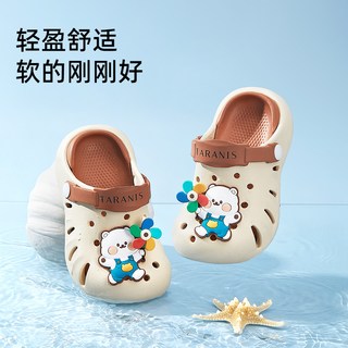 TARANISKIDS 女童包头防踢洞洞鞋 防滑软底 儿童凉鞋