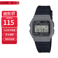 CASIO 小方块简约复古防水电子学生表男女手表情人节礼物 F-91WM-1B