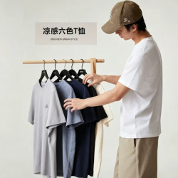 杰克琼斯 【机洗不变形】凉感短袖基础款T恤男 226101124 六色可选