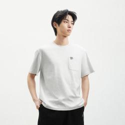 GXG 微廓双色可选简约时尚刺绣休闲潮搭短袖T恤半袖男