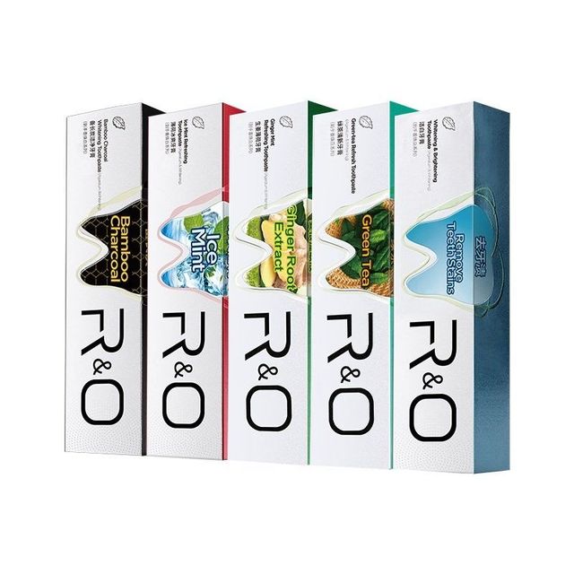 R&O RO牙膏成人美白祛渍清新口气深层清洁护齿牙膏100g*3（买一送二）