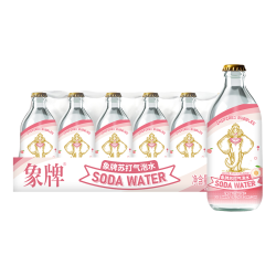 象牌 苏打水0糖0脂0卡桃味健身调酒 饮料无糖气泡水325ml*24瓶 整箱