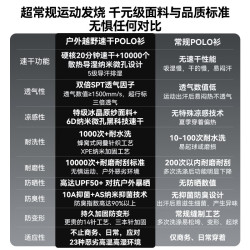 运动户外速干Polo衫 吸湿防晒透气凉感 翻领短袖男装 黑色 XL