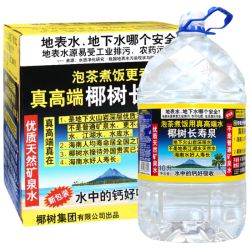椰树 长寿泉 国宝 饮用天然弱碱性含锶矿泉水10L*2桶/箱