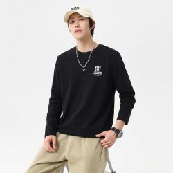 真维斯 男基础印花时尚长袖打底衫