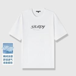 GXG 潮牌时尚字母印花简约百搭男式圆领短袖T恤