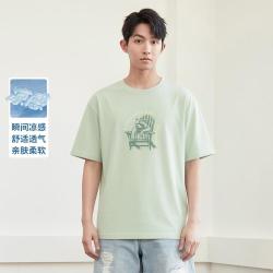 GXG 小熊座椅时尚潮流简约百搭男式圆领短袖T恤