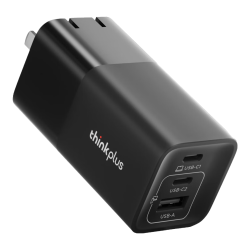 thinkplus 100W氮化镓充电器 Type-C三口 黑色