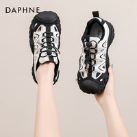 DAPHNE/达芙妮 夏季拼色户外徒步休闲凉鞋 女 米黑 40