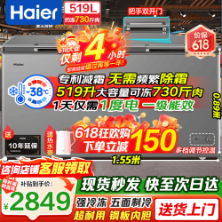 海尔 大容量冰柜500/600/700/800升以上商用冰柜零下40度超低温深冷速冻一级能效无需频繁除霜冷柜