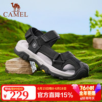 骆驼 男鞋 2026夏季新款透气魔术贴缓震防撞户外沙滩鞋休闲凉鞋男士
