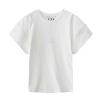 LILY/丽丽 夏抗菌凉感插肩袖纯色T恤