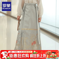 罗蒙 碧落织金马面裙长款 140cm 女童汉服半身裙