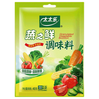 太太乐 蔬之鲜鸡精 炒菜煲汤提鲜增味替代味精盐商用家用宿舍调料调味品 太太乐蔬之鲜鸡精40g*1袋