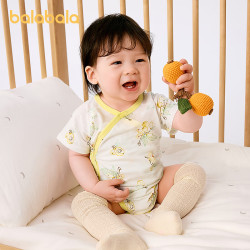 巴拉巴拉 新生儿三角包屁衣 黄色调201同色不同款2件装 80cm