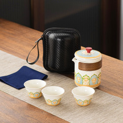 简尚恩 便携式功夫茶具 1壶3杯+收纳包