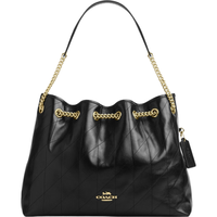 COACH/蔻驰 EVELYN 34号绗缝单肩包 黑色