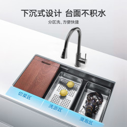悍高 厨房手工水槽 68*43cm 黑钛纳米