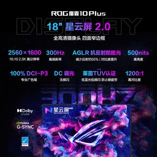 ROG玩家国度 魔霸10 Plus 锐龙9 2.5K星云屏300Hz电竞笔记本电脑