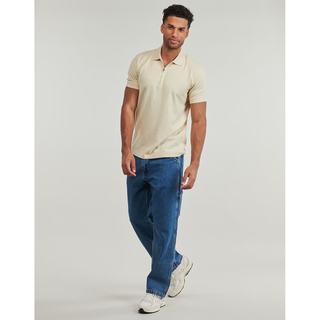 SELECTED/思莱德 米色男士短袖POLO衫 全棉 S