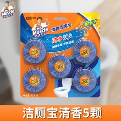威猛先生 清香洁厕宝 家用自动清洁除垢蓝泡泡 40g*5粒