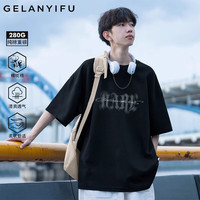 GELANYIFU 纯棉短袖T恤 280g 男款宽松休闲半袖