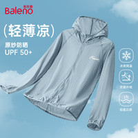 班尼路 UPF50+男士防晒夹克夏季轻薄透气凉感速干外套青少年美式潮牌上衣 蓝灰#JPB自由白星 2XL