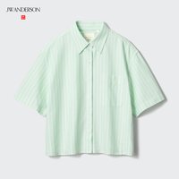 移动端： Uniqlo 优衣库 女士牛津纺条纹短袖衬衫 UQ484850000