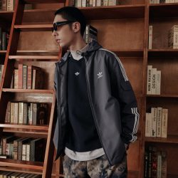 adidas 经典运动连帽夹克外套男女春夏adidas阿迪达斯三叶草KB1946