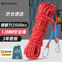 哥尔姆 安全绳高空作业绳套装保险绳攀岩登山绳12mm RW179红色10米