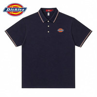 Dickies 短袖POLO衫男士休闲夏季简约薄款潮流百搭透气翻领T恤上衣男装 藏青色 XL