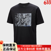 ARC'TERYX KRAGG COTTON LITHOGRAPHICA 男子 棉质短袖T恤 BLACK/黑色 L 版型偏大 建议拍小一码