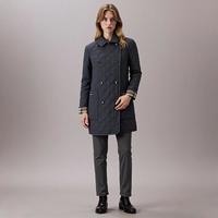 BURBERRY 女式菱格双排扣中长款棉衣