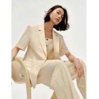 H'S 轻奢质感西装短袖夏季女装老钱风高级薄外套西服