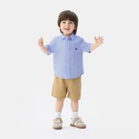 Gap 男幼童小童春季牛津纺刺绣纯棉短袖衬衫儿童装767321