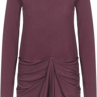 ZARA 女式纯色半高领露背长袖连衣裙