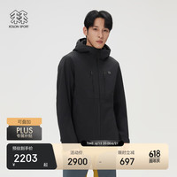 KOLON SPORT 2L防水透湿防风耐磨男士冲锋衣 黑色XL