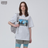 TEENIE WEENIE 小熊美式复古宽松短袖T恤 浅灰色 M