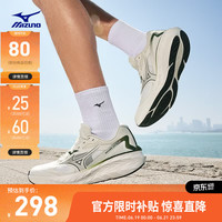 美津浓 厚底缓震回弹 女士运动鞋 08/灰白/冷杉绿 39