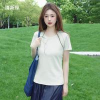 CAMEL/骆驼 女士圆领短袖T恤 显瘦透气 正肩棉质 2026夏季