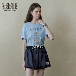 TEENIE WEENIE 小熊女装圆领T恤 蓝色 M