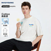 NVG·YOUNG 小帆船圆领短袖T恤男士夏季26新款7A抑菌刺绣logo体恤衫宽松上衣
