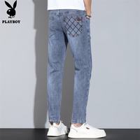 PLAYBOY 男士牛仔裤 潮流高端正品修身小脚裤