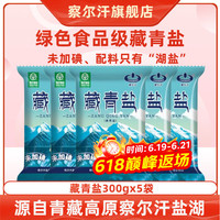 察尔汗 绿色食品级藏青盐300g*5袋
