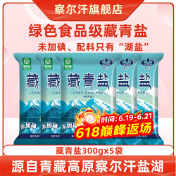 察尔汗 绿色食品级藏青盐300g*5袋