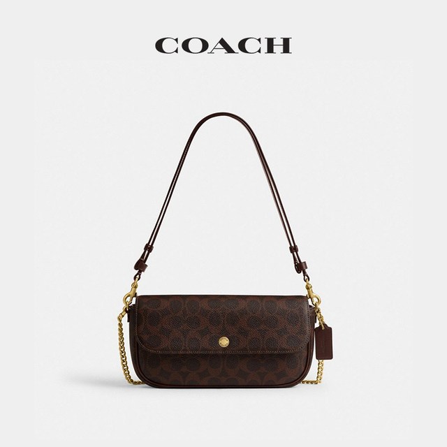 移动端：COACH 女士BROOK老花斜挎包单肩包手提包高级感