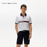 TOMMY HILFIGER Tommy春夏男装珠地网眼潮流休闲翻领合身短袖T恤POLO